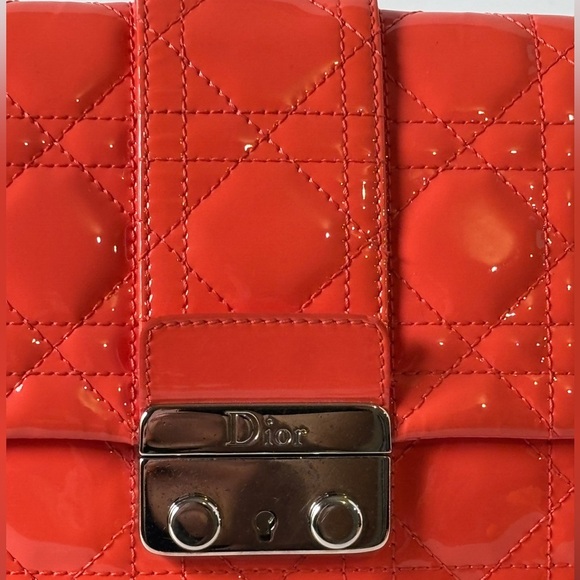 Dior Miss Dior Red Patent Bag – Chain Crossbody – Quilted Promenade Pouch w COA - Picture 2 of 9